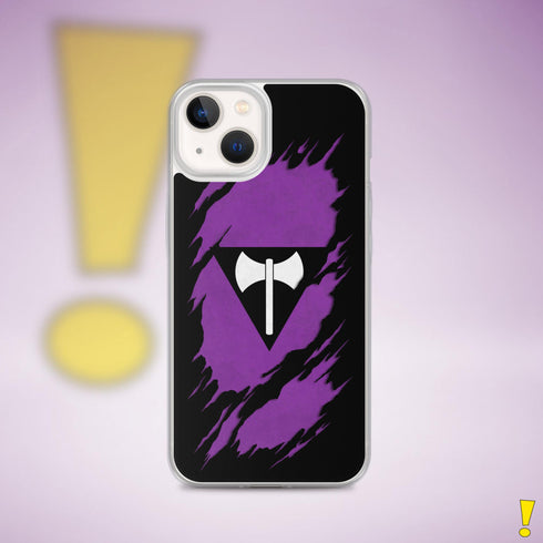 Lesbian Labrys Pride Flag Ripped Reveal Clear Case for iPhone®